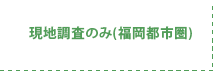 現地調査のみ(福岡都市圏)